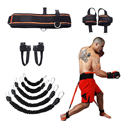YNXing Fuerza de Las piernas y Sistema de Correas de Entrenamiento de la Agilidad Cuerda de Entrenamiento de la Fuerza para el Fútbol Baloncesto Taekwondo Yoga Equipos de Boxeo (Negro 250lb) YNXing Fuerza de Las piernas y Sistema de Correas de Entrenamiento de la Agilidad Cuerda de Entrenamiento de la Fuerza para el Fútbol Baloncesto Taekwondo Yoga Equipos de Boxeo (Negro 250lb)