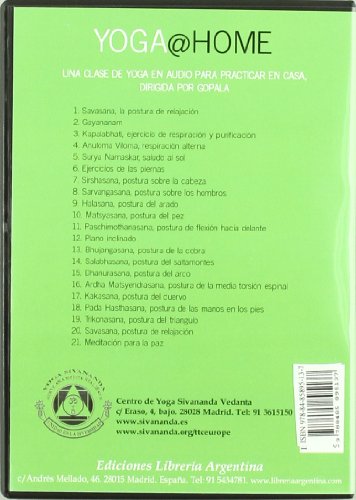 Yoga @ home yoga en casa (+CD) (Swami Sivananda (ela))