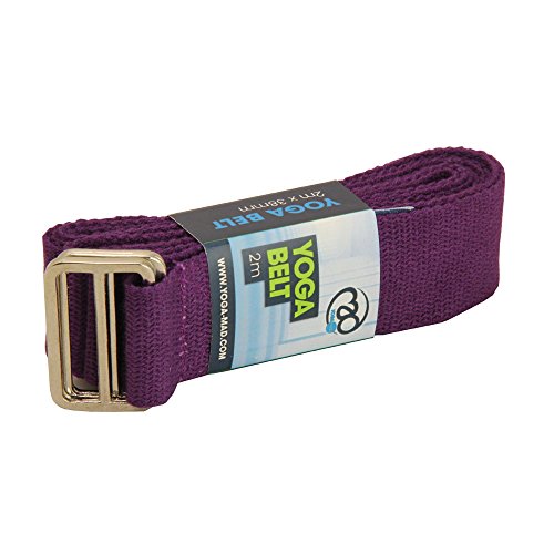 Yoga-mad Yoga - Cinturón de Yoga para Mujer, Color Morado Yoga-mad Yoga - Cinturón de Yoga para Mujer, Color Morado