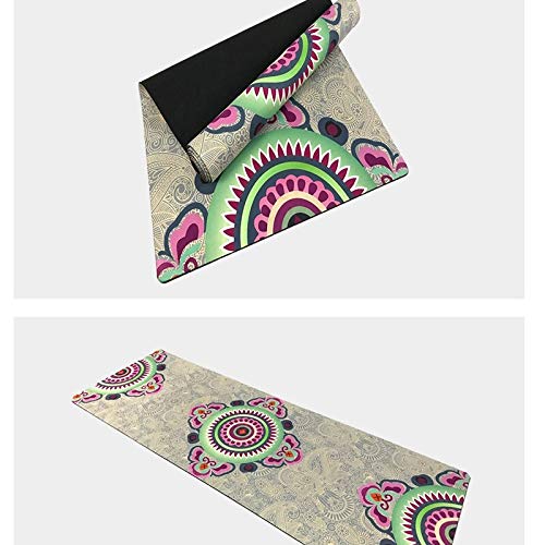 Yoga Mat Dark Printing Yoga Fitness Mat Suede Rubber Non-Slip Health Yoga Flower Mat Factory Outlet Practice Mat with