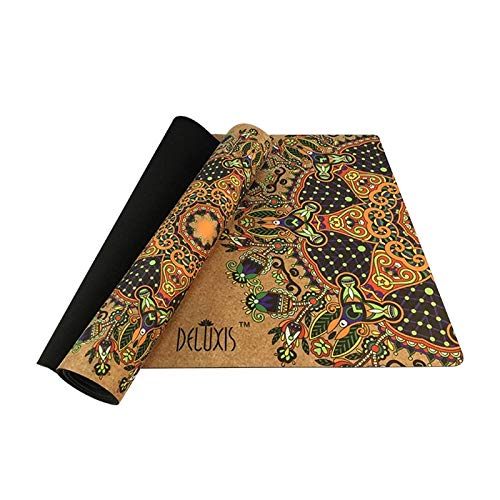 Yoga Mat Dark Printing Yoga Fitness Mat Suede Rubber Non-Slip Health Yoga Flower Mat Factory Outlet Practice Mat with