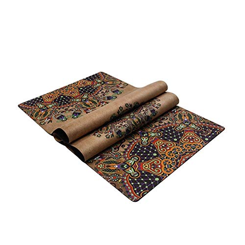 Yoga Mat Dark Printing Yoga Fitness Mat Suede Rubber Non-Slip Health Yoga Flower Mat Factory Outlet Practice Mat with