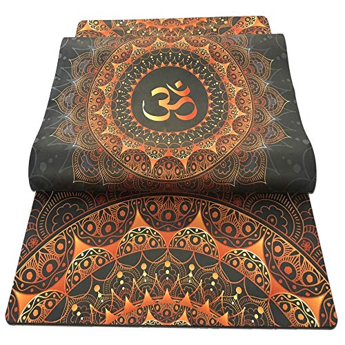 Yoga Mat Dark Printing Yoga Fitness Mat Suede Rubber Non-Slip Health Yoga Flower Mat Factory Outlet Practice Mat with