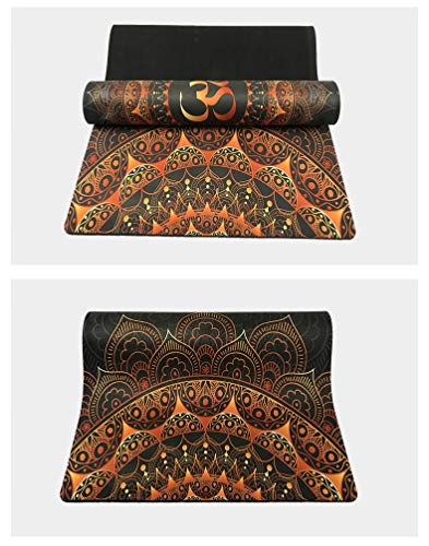 Yoga Mat Dark Printing Yoga Fitness Mat Suede Rubber Non-Slip Health Yoga Flower Mat Factory Outlet Practice Mat with