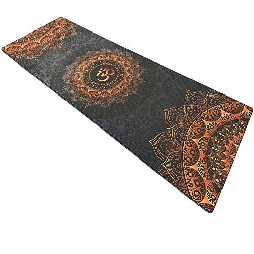 Yoga Mat Dark Printing Yoga Fitness Mat Suede Rubber Non-Slip Health Yoga Flower Mat Factory Outlet Practice Mat with