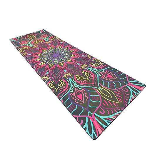 Yoga Mat Nice Printing Yoga Fitness Mat Suede Rubber Non-Slip Health Yoga Flower Mat Factory Outlet Practice Mat with
