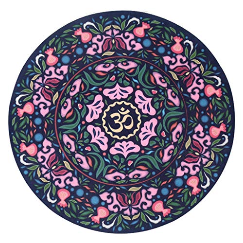 Yoga Mats Fitness - Manta de meditación (3 mm, redonda, antideslizante, goma natural, gruesa), diseño impreso Yoga Mats Fitness - Manta de meditación (3 mm, redonda, antideslizante, goma natural, gruesa), diseño impreso
