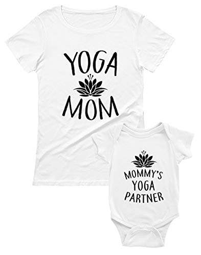 Yoga Mom - Regalo Original Mamá Mamá Blanco Medium/Bebé Blanco 12-18 Mes