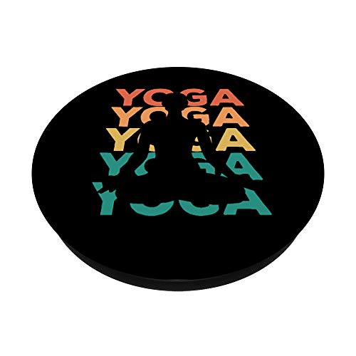 Yoga Retro Vintage Regalo Para Yoguis PopSockets Agarre y Soporte para Teléfonos y Tabletas