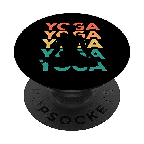 Yoga Retro Vintage Regalo Para Yoguis PopSockets Agarre y Soporte para Teléfonos y Tabletas