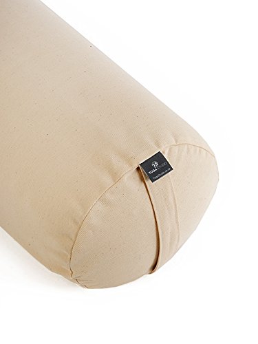 Yoga Studio Cojín de trigo sarraceno orgánico europeo – 240 mm x 620 mm, para yoga restaurativo y apoyo estable, color crudo Yoga Studio Cojín de trigo sarraceno orgánico europeo – 240 mm x 620 mm, para yoga restaurativo y apoyo estable, color crudo
