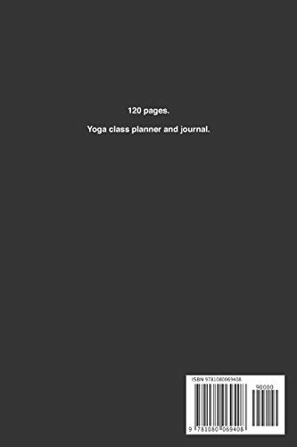 Yoga Teacher Journal Class Planner Lesson Sequence Notebook