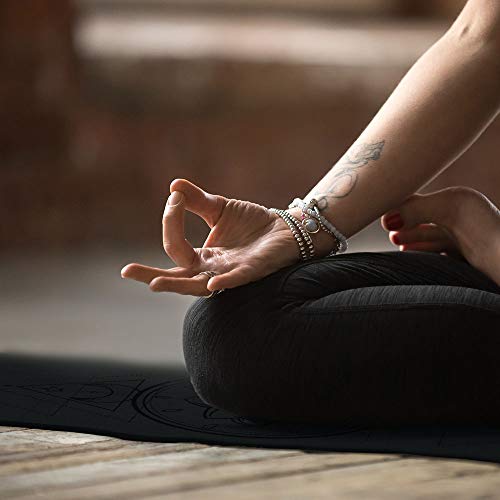 Yogistar - Esterilla de yoga (caucho natural, 2 m, extralarga de 2 m), color negro