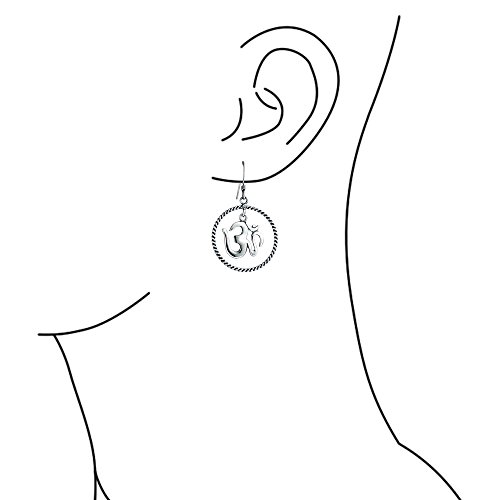 Yogui Símbolo Espiritual Caída Disco Redondo Ohm Om Aum Pendientes Para Mujer Adolescente Plata Esterlina 925 Oxidada Yogui Símbolo Espiritual Caída Disco Redondo Ohm Om Aum Pendientes Para Mujer Adolescente Plata Esterlina 925 Oxidada