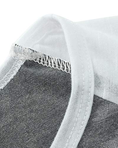 YOINS Camiseta de Manga Larga para Mujer Camisas con Rayas Cuello Redondo Casual Blusas Elegante Tops Gris M YOINS Camiseta de Manga Larga para Mujer Camisas con Rayas Cuello Redondo Casual Blusas Elegante Tops Gris M