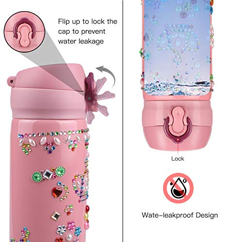 Yojoloin Botella Agua sin Bpa Niños,Cantimplora Infantil,Kit Manualidades Niños 7 8 9 años,Botella Termo Termica Personalizada,Juguetes Niños 5 6 años,Regalo Niña 10-12 años Originales(500ml)