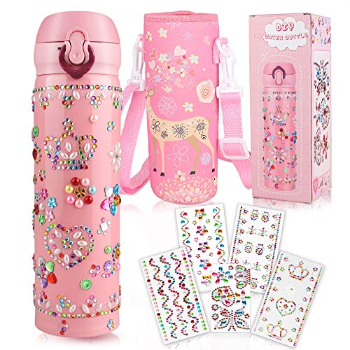 Yojoloin Botella Agua sin Bpa Niños,Cantimplora Infantil,Kit Manualidades Niños 7 8 9 años,Botella Termo Termica Personalizada,Juguetes Niños 5 6 años,Regalo Niña 10-12 años Originales(500ml)