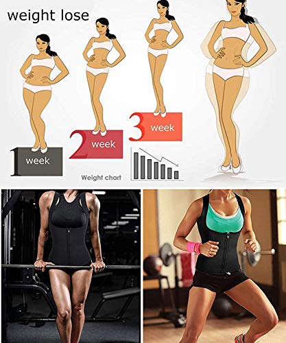 Yokald Faja Reductora Adelgazante Abdominal Mujer Neopreno Camiseta Sudoración Compresión de Sauna Chaleco para Pérdida de Peso con Quema Grasa Deportivo (Negro, L) Yokald Faja Reductora Adelgazante Abdominal Mujer Neopreno Camiseta Sudoración Compresión de Sauna Chaleco para Pérdida de Peso con Quema Grasa Deportivo (Negro, L)