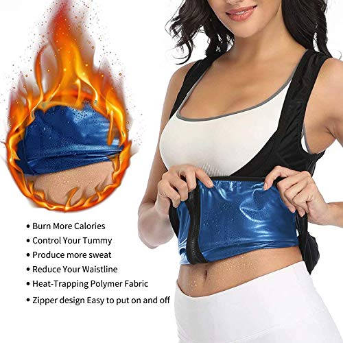 Yokald Faja Reductora Adelgazante Abdominal Mujer polímero Camiseta Sudoración Compresión de Sauna Chaleco para Pérdida de Peso con Quema Grasa Deportivo (Negro, L) Yokald Faja Reductora Adelgazante Abdominal Mujer polímero Camiseta Sudoración Compresión de Sauna Chaleco para Pérdida de Peso con Quema Grasa Deportivo (Negro, L)