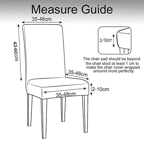 yokamira Fundas para Sillas Pack de 4, Fundas de Silla de Comedor Elasticas Respaldo Alto, Cubiertas para Sillas Asiento Extraíbles y Lavables, para Modernas Boda, Hogar, Restaurante, Gris