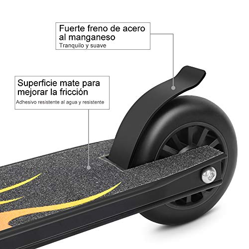 YOLEO Stunt Scooter, Patinete de Acrobacias Trucos, Patinete Freestyle, Kick Trick Scooter Pro para niños (Llama roja)