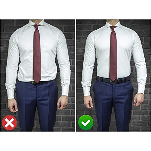 Yolistar Camisa de Bloqueo Cinturón, Ajustable Camisas Cinturón Camisa Mantener Escondido para Hombres Mujeres, un Cinturón que Mantiene Bien tu Camisa - Negro