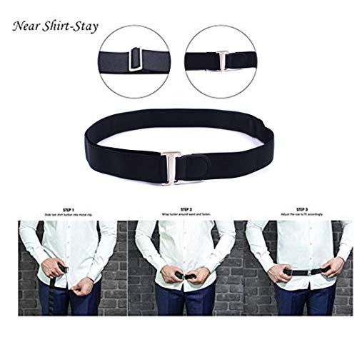 Yolistar Camisa de Bloqueo Cinturón, Ajustable Camisas Cinturón Camisa Mantener Escondido para Hombres Mujeres, un Cinturón que Mantiene Bien tu Camisa - Negro Yolistar Camisa de Bloqueo Cinturón, Ajustable Camisas Cinturón Camisa Mantener Escondido para Hombres Mujeres, un Cinturón que Mantiene Bien tu Camisa - Negro