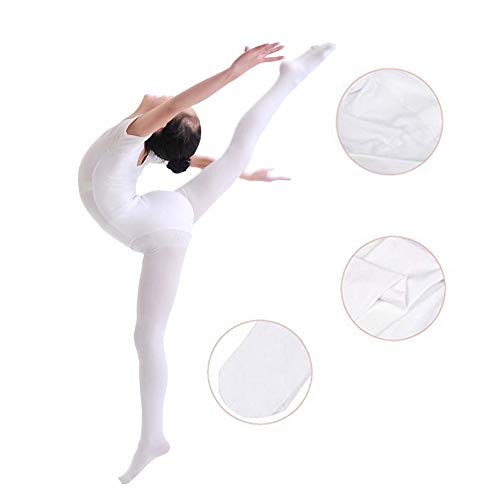 Yoniy Medias de baile y medias de danza clásicas para niña y mujer en blanco Bianco XL