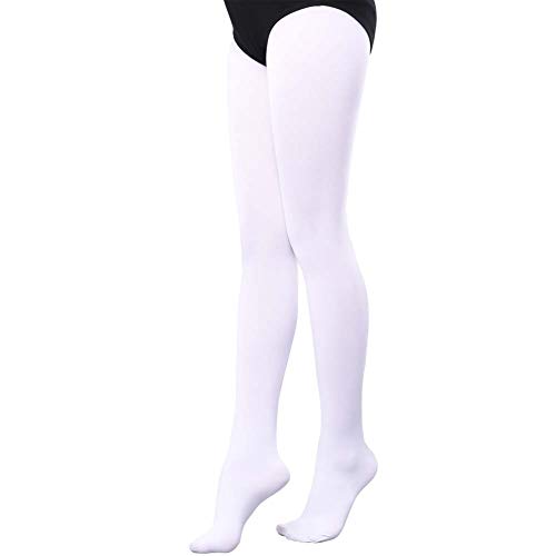 Yoniy Medias de baile y medias de danza clásicas para niña y mujer en blanco Bianco XL Yoniy Medias de baile y medias de danza clásicas para niña y mujer en blanco Bianco XL