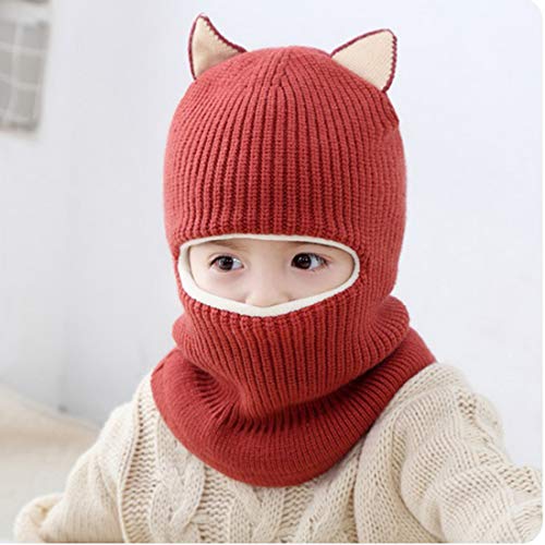 YONKINY Gorro de Punto Invierno Bebe Niño Niña Conjunto Sombrero y Bufanda Lana Pasamontañas Infantil Gorras Beanie Cuello Calentador (Rojo Oscuro) YONKINY Gorro de Punto Invierno Bebe Niño Niña Conjunto Sombrero y Bufanda Lana Pasamontañas Infantil Gorras Beanie Cuello Calentador (Rojo Oscuro)