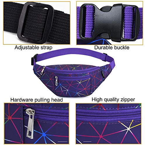 Yooluan Riñonera Mujer Moda Riñonera Deportiva Viaje Bolso de Cintura Niñas Multifuncional Bolsillos Riñoneras Running Cinturón Impermeable Bandolera de Marcha Fanny Pack