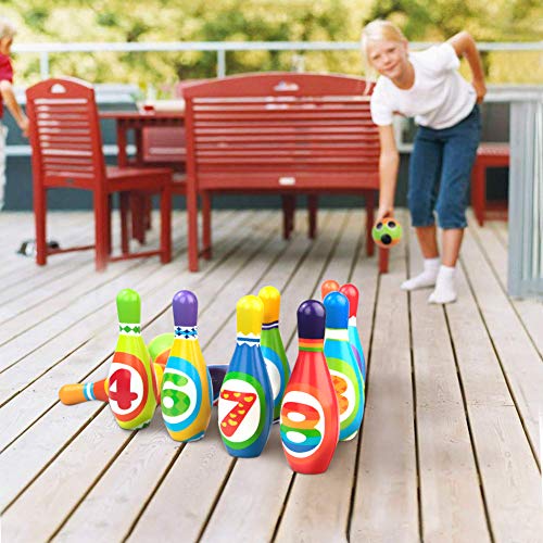 yoptote Bolos Infantiles Sets de Bolos Juguete Bowling Juegos Bowling Juegos Party Exterior Jardin 10 Pins Juego de Bolos Desarrollo de Habilidades Motoras Esponja Número Pelota Niño 3 Años+ yoptote Bolos Infantiles Sets de Bolos Juguete Bowling Juegos Bowling Juegos Party Exterior Jardin 10 Pins Juego de Bolos Desarrollo de Habilidades Motoras Esponja Número Pelota Niño 3 Años+