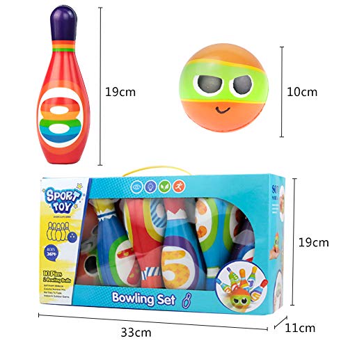 yoptote Bolos Infantiles Sets de Bolos Juguete Bowling Juegos Bowling Juegos Party Exterior Jardin 10 Pins Juego de Bolos Desarrollo de Habilidades Motoras Esponja Número Pelota Niño 3 Años+ yoptote Bolos Infantiles Sets de Bolos Juguete Bowling Juegos Bowling Juegos Party Exterior Jardin 10 Pins Juego de Bolos Desarrollo de Habilidades Motoras Esponja Número Pelota Niño 3 Años+