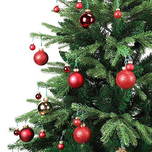 Yorbay Bolas de Árbol de Navidad 44Pcs, Adornos de Navidad Decoracion Arboles de Navidad Bolas de Cristal, Rojas y Doradas, Regalos de Colgantes de Navidad