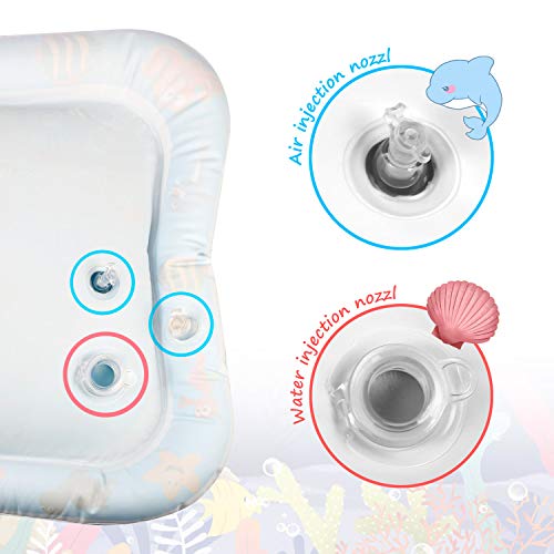 Yosemy Alfombra Inflable del Agua para Bebé Inflable Tapete de Bebés Estera de Agua de PVC Entretenimiento de Agua y la Estimulación del Crecimiento de Bebé