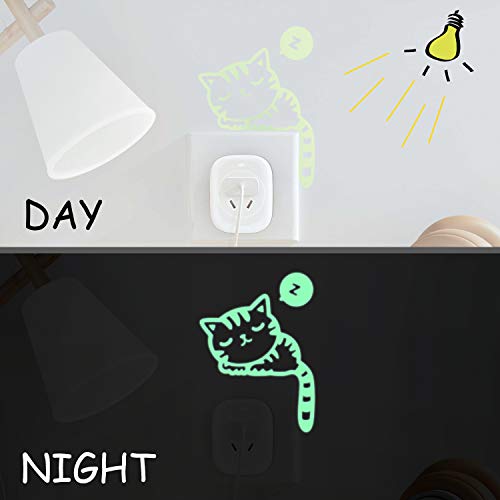 Yosemy Pegatinas para Interruptores 10pcs Creativo Luminosa Pegatina Pared Gato Fluorescente Pegatinas del Interruptor de la Pared Decoración de la Habitación Yosemy Pegatinas para Interruptores 10pcs Creativo Luminosa Pegatina Pared Gato Fluorescente Pegatinas del Interruptor de la Pared Decoración de la Habitación