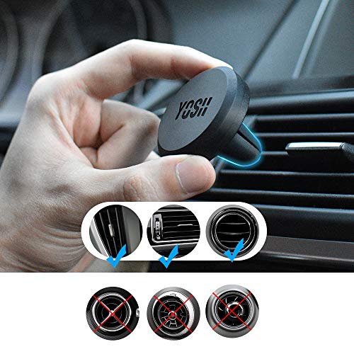 YOSH Soporte Móvil Coche, Soporte Magnético Rejillas, con Iman (2 Pack) para Rejillas Aire Coche Iman para iPhone 12 11 XS MAX XR X 8 Plus 7 Galaxy Note9 8 S8 Xiaomi Dispositivo GPS y ect YOSH Soporte Móvil Coche, Soporte Magnético Rejillas, con Iman (2 Pack) para Rejillas Aire Coche Iman para iPhone 12 11 XS MAX XR X 8 Plus 7 Galaxy Note9 8 S8 Xiaomi Dispositivo GPS y ect
