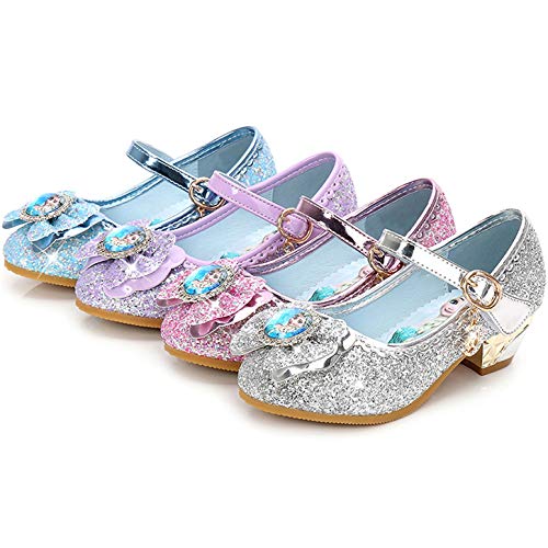 YOSICIL Disfraz Princesa Zapatos Frozen Elsa Zapatos de Lentejuelas Antideslizante Niñas Zapatos de Tacón Velcro Zapatillas de Baile para Vestir Fiesta Cumpleaños Boda Infantil 3-14 Años YOSICIL Disfraz Princesa Zapatos Frozen Elsa Zapatos de Lentejuelas Antideslizante Niñas Zapatos de Tacón Velcro Zapatillas de Baile para Vestir Fiesta Cumpleaños Boda Infantil 3-14 Años