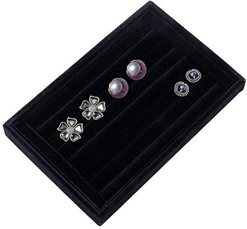Yosoo - Bandeja para exponer, organizar y almacenar Joyas como Anillos y Gemelos, de Terciopelo Yosoo - Bandeja para exponer, organizar y almacenar Joyas como Anillos y Gemelos, de Terciopelo