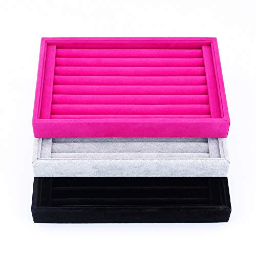Yosoo - Bandeja para exponer, organizar y almacenar Joyas como Anillos y Gemelos, de Terciopelo Yosoo - Bandeja para exponer, organizar y almacenar Joyas como Anillos y Gemelos, de Terciopelo