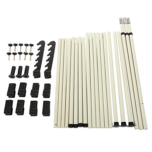 Yosoo Carril de Ropa de Acero Resistente,Bastidor de Ropa Soporta hasta 240kg, Altura Ajustable 160-320cm, Gratis Tenedor de Ropa de 105 cm Incluido Yosoo Carril de Ropa de Acero Resistente,Bastidor de Ropa Soporta hasta 240kg, Altura Ajustable 160-320cm, Gratis Tenedor de Ropa de 105 cm Incluido