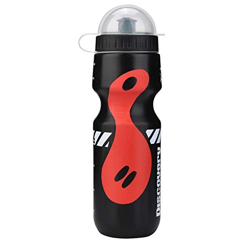 Yosoo Health Gear Botella de Agua para Ciclismo Deportivo, Botella de Agua para Bicicleta de montaña con Jaula para Botella de Agua para Ciclismo al Aire Libre, 650 ml(Negro)