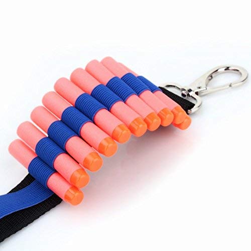 Yosoo niños de Juguete 7,2 * 1,2 cm Orange Dardos de Bala con una Correa de Hombro Ajustable Bandolier Kit para NERF N-Strike Elite Blaster (1 cinturón + 100 Pedazos Dardos)