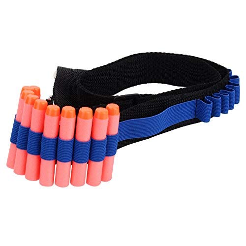 Yosoo niños de Juguete 7,2 * 1,2 cm Orange Dardos de Bala con una Correa de Hombro Ajustable Bandolier Kit para NERF N-Strike Elite Blaster (1 cinturón + 100 Pedazos Dardos)