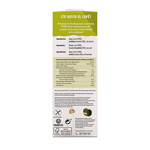 Yosoy - Bebida de Arroz con Avellanas - Caja de 6 x 1L Yosoy - Bebida de Arroz con Avellanas - Caja de 6 x 1L