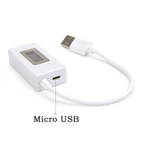 YOTINO Detector de medidor de corriente y voltaje USB, pantalla LCD Medidor de potencia de voltaje de amperio, velocidad de carga de los cargadores, cables, capacidad de los bancos de potencia YOTINO Detector de medidor de corriente y voltaje USB, pantalla LCD Medidor de potencia de voltaje de amperio, velocidad de carga de los cargadores, cables, capacidad de los bancos de potencia