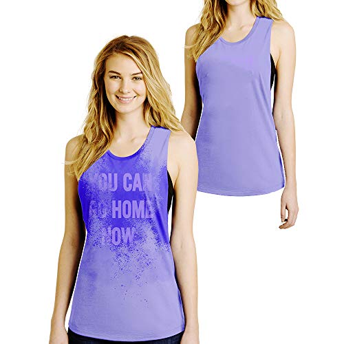 You Can Go Home Now Hidden Message Gym Gift Tank Top Divertida camiseta de entrenamiento disponible más tamaños - Morado - X-Small