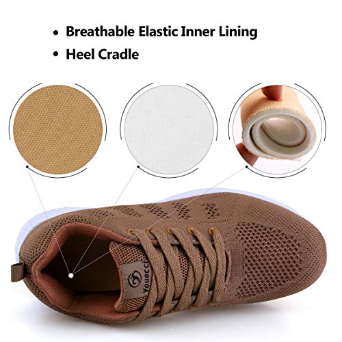 Youecci Zapatillas de Deportivos de Running para Mujer Deportivo de Exterior Interior Gimnasia Ligero Sneakers Fitness Atlético Caminar Zapatos Transpirable Caqui 37 EU Youecci Zapatillas de Deportivos de Running para Mujer Deportivo de Exterior Interior Gimnasia Ligero Sneakers Fitness Atlético Caminar Zapatos Transpirable Caqui 37 EU