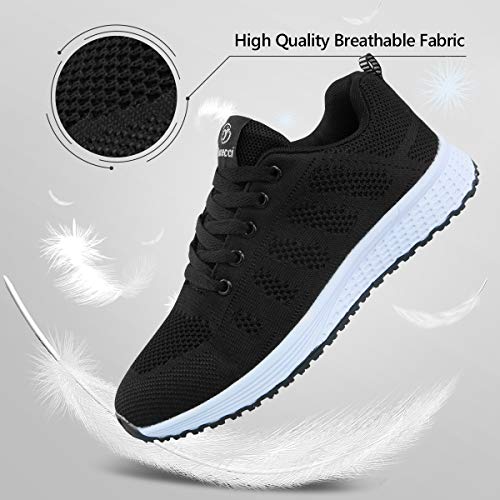 Youecci Zapatillas de Deportivos de Running para Mujer Deportivo de Exterior Interior Gimnasia Ligero Sneakers Fitness Atlético Caminar Zapatos Transpirable Negro 40 EU Youecci Zapatillas de Deportivos de Running para Mujer Deportivo de Exterior Interior Gimnasia Ligero Sneakers Fitness Atlético Caminar Zapatos Transpirable Negro 40 EU