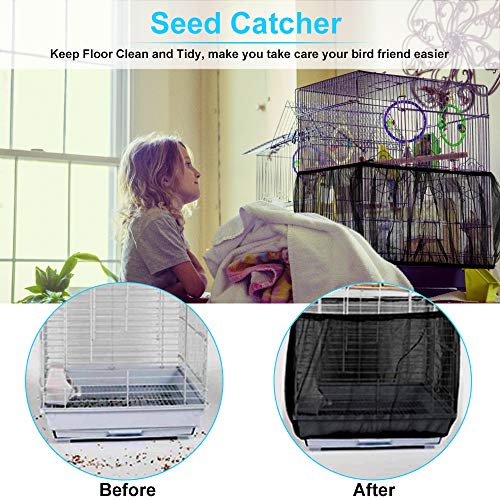 YOUKCDT Funda para Jaulas de Pájaros 60 x 35 cm Protector/Cubierta/Red para Jaulas Aves Malla de Semillas para Jaulas de Loros, Agapornis u Otras Aves YOUKCDT Funda para Jaulas de Pájaros 60 x 35 cm Protector/Cubierta/Red para Jaulas Aves Malla de Semillas para Jaulas de Loros, Agapornis u Otras Aves